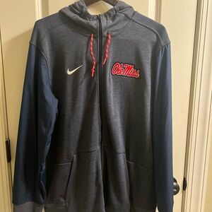 Nike ole Miss logo hoodie zip up jacket and bottoms
